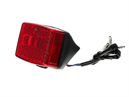 Feu arrière noir / rouge (ULO), avec module LED (fonction feux stop)