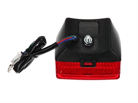 Rücklicht schwarz/rot (ULO), mit LED Modul (Bremslicht Funktion)