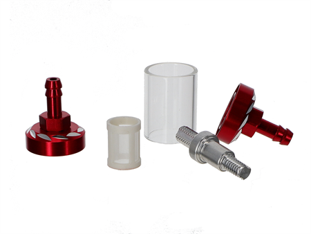 Benzinfilter rot Alu