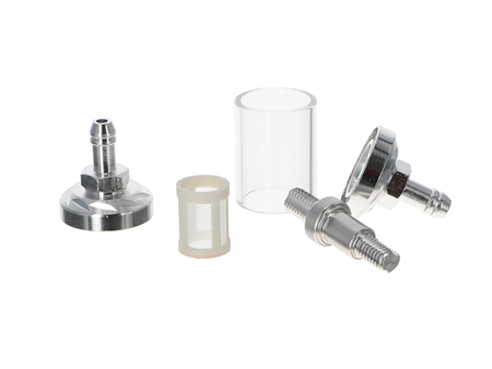 Benzinfilter silber Alu