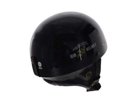Casque custom aviation noir, taille : M