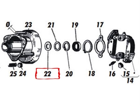 Distanzscheibe 22.5 - 10 mm Wandler Piaggio Vario