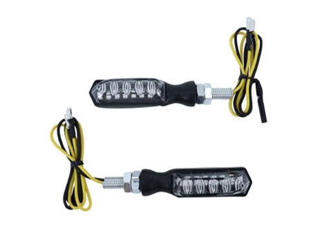 Blinker "AVOC FUKA" schwarz/smoke LED CE (Paar) Blinker "AVOC FUKA" schwarz/smoke LED CE (Paar)