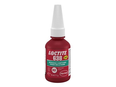Liquide de fixation fort pour emmanchements, Loctite 638 10ml Liquide de fixation fort pour emmanchements, Loctite 638 10ml