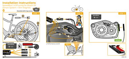 Tuningmodel E-Bike SpeedBox 1.4 B.Tuning für Bosch SX (Smart System + Rim Magnet)