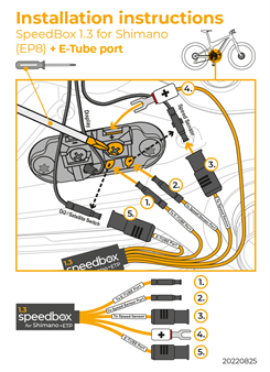 Tuningmodul E-Bike SpeedBox 1.3 +E-Tube-Anschluss, für Shimano (EP8)