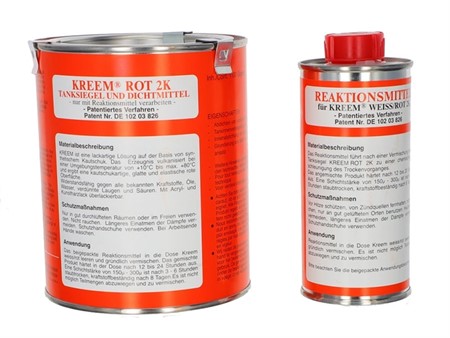 Mastic pour sceller les réservoirs KREEM® rouge 2K 1,3kg