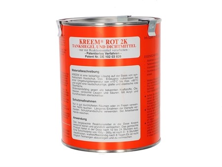 Mastic pour sceller les réservoirs KREEM® rouge 2K 1,3kg