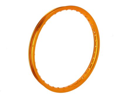 Cerceau de jante alu 1.20x17" eloxé jaune or Cerceau de jante alu 1.20x17" eloxé jaune or