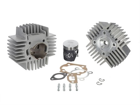 Kit cylindre AKOA Tuning 70cc 45mm, avec culasse, CH12 extérieur 100% original, vélomoteurs Puch