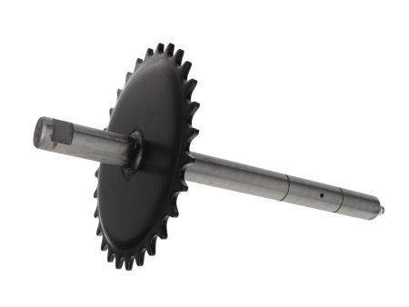 Axe de pédalier 28 dents 215mm, vélomoteurs Piaggio Bravo / universel Axe de pédalier 28 dents 215mm, vélomoteurs Piaggio Bravo / universel