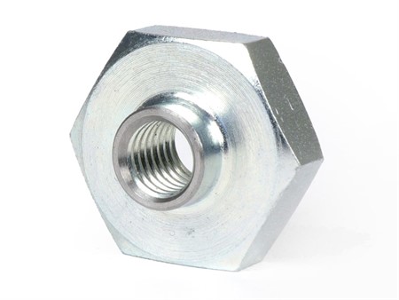 Écrou vario M8 6 pans avec épaulement, vélomoteurs Piaggio Ciao, Bravo, Si, Boxer avec variateur Écrou vario M8 6 pans avec épaulement, vélomoteurs Piaggio Ciao, Bravo, Si, Boxer avec variateur