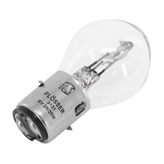Scheinwerferbirne Flösser BA20D, weiss 6V 35/35W, Sockel S2