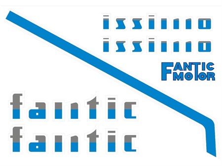 Autocollants bleu - blanc FANTIC ISSIMO RAIDER