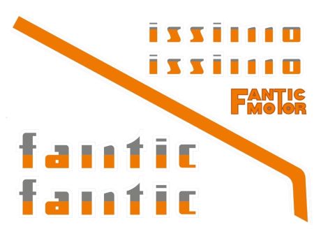 Aufkleber Fantic Issimo Raider (orange-weiss)