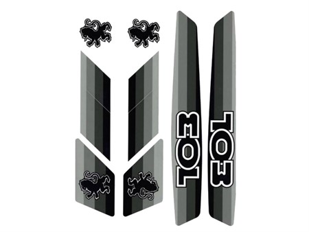 Aufkleberset grau Peugeot 103 (8 Stk.) Aufkleberset grau Peugeot 103 (8 Stk.)