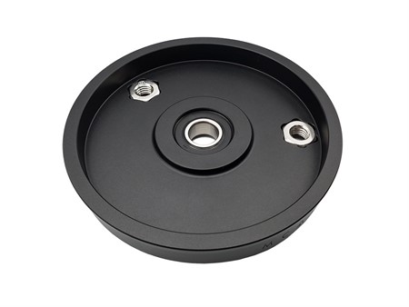 Lagerplatte Hinterrad MCRWK Piaggio Boxer 1 und Boxer 2, CNC Aluminium Schwarz