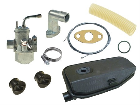 Kit carburation 12mm type origine avec filtre à air, vélomoteurs Puch Maxi E50 Kit carburation 12mm type origine avec filtre à air, vélomoteurs Puch Maxi E50