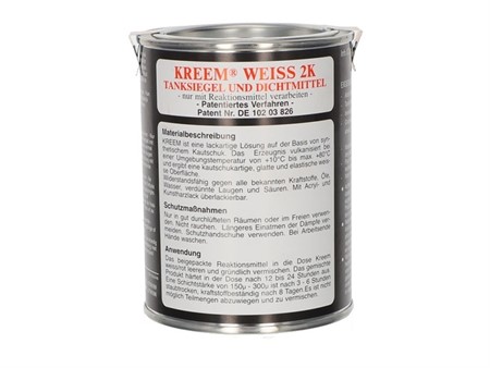 Tankversiegelung KREEM® Weiss 2K 650gr Tanksiegel und Reaktionsmittel