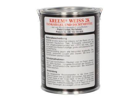 Tankversiegelung KREEM® Weiss 2K 650gr Tanksiegel und Reaktionsmittel