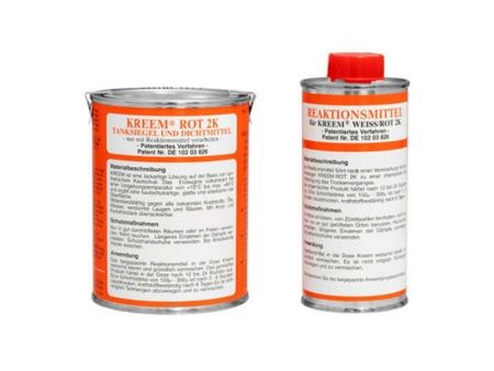 Mastic pour sceller les réservoirs KREEM® rouge 2K 650gr