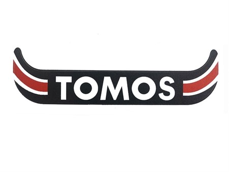 Autocollant sticker TOMOS rouge/noir (plaquette immatriculation) Autocollant sticker TOMOS rouge/noir (plaquette immatriculation)