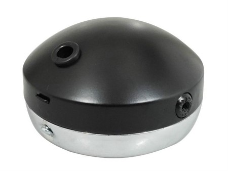 Lampe Rund schwarz / Chrom (140mm)