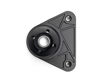 Lagerplatte Hinterrad MCRWK CNC, Piaggio Ciao, Si, Bravo, Aluminium schwarz