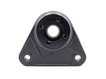 Lagerplatte Hinterrad MCRWK CNC, Piaggio Ciao, Si, Bravo, Aluminium schwarz
