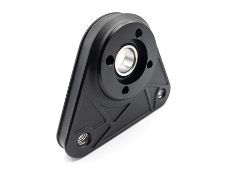 Lagerplatte Hinterrad MCRWK CNC, Piaggio Ciao, Si, Bravo, Aluminium schwarz