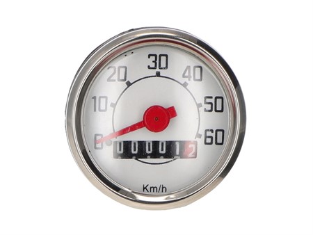 Tacho Veglia Ø 48mm weiss M11 - 60 km/h