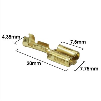Kabelschuh 6.3mm nicht isoliert