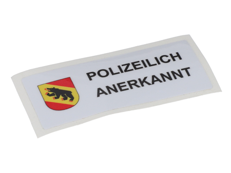 Aufkleber Polizeilich Anerkannt Bern