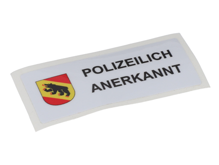 Autocollant Polizeilich Anerkannt