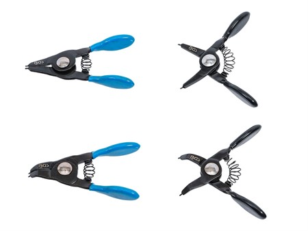 Mini-Seegerringzangen Satz / Sprengringzangen Set 4-teilig Ø 1 mm
