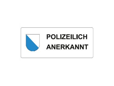 Autocollant "Polizeilich Anerkannt" Autocollant "Polizeilich Anerkannt"