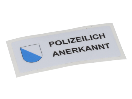 Autocollant Polizeilich Anerkannt