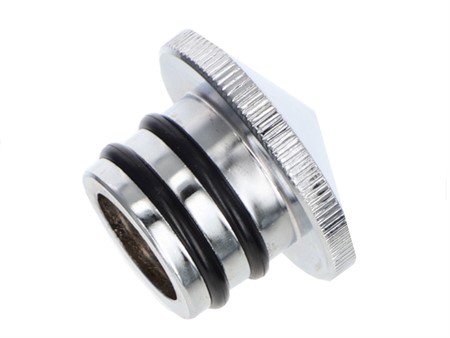 Bouchon de réservoir d'essence chromé (Ø30mm), vélomoteur Peugeot 103/MBK 51