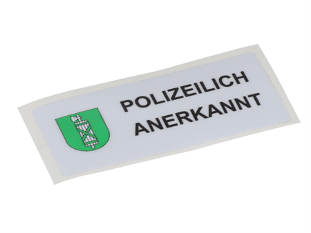 Aufkleber Polizeilich Anerkannt St.Gallen