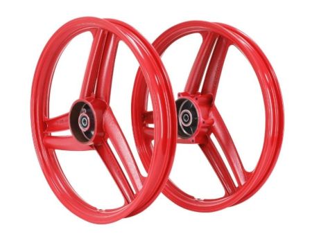 Paire de jante alu rouge 17", vélomoteurs 103 SP-MVL