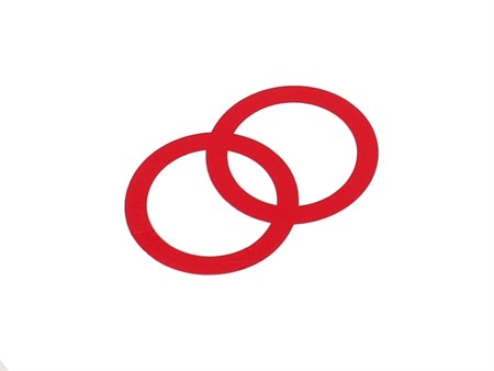 Aufkleber Logo Gilera, Kreise rot