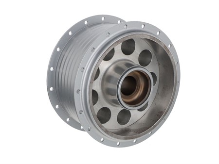 Moyeu de roue avant CNC, gris, vélomoteur Puch / Sachs Moyeu de roue avant CNC, gris, vélomoteur Puch / Sachs