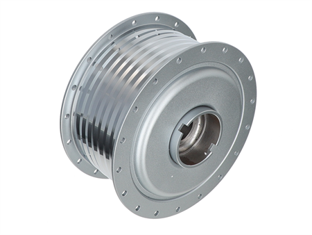 Radnabe vorne CNC gefräst (grau - Chrom)