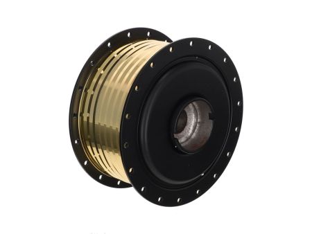 Radnabe vorne CNC gefräst (gold - Chrom)