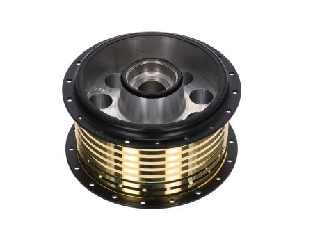 Radnabe vorne CNC gefräst (gold - Chrom)