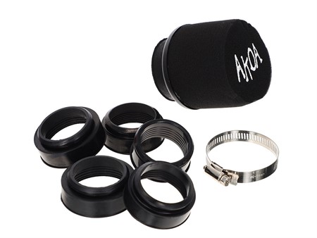 Racingluftfilter Schwarz AKOA klein (28 - 54 mm) 6 Adapter Racingluftfilter Schwarz AKOA klein (28 - 54 mm) 6 Adapter
