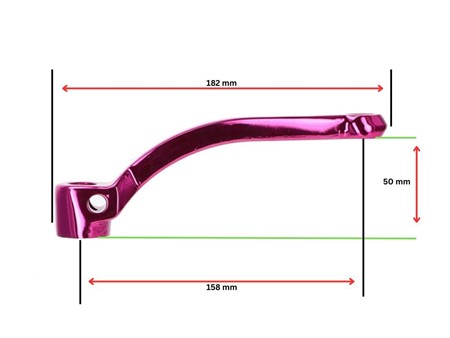 Tretkurbeln 1A Qualität «180 mm» pink, Puch original