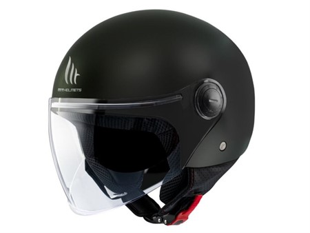 Casque JET ouvert MT Noir matt , Taille : L