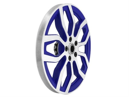 Poulie alu bleu avec pignon 11dents , vélomoteur Peugeot 103 SP-MVL-Vogue Poulie alu bleu avec pignon 11dents , vélomoteur Peugeot 103 SP-MVL-Vogue