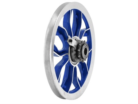 Pully mit Ritzel 11z, Peugeot 103 blau